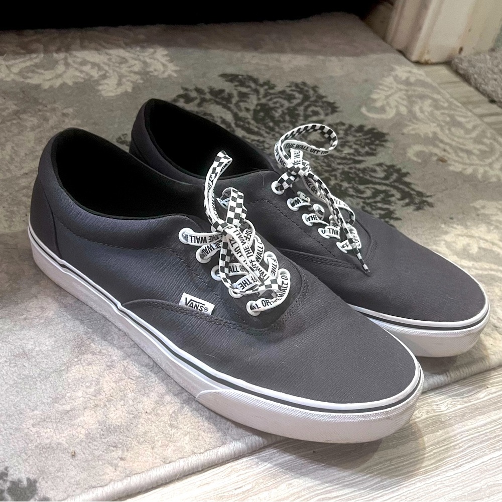 Grey and white mens 10.5 Vans